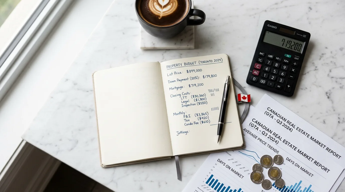 Budget planning and real estate cost analysis for Collingwood home purchase