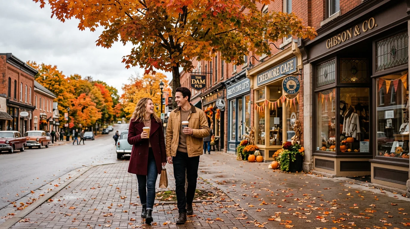 Collingwood neighbourhood autumn street scene